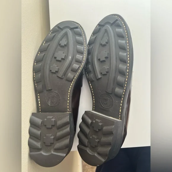 Robert Clergerie Dark Brown Chunky Heel Loafers - Picture 10 of 11